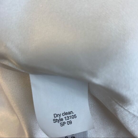 J.CREW white cavas atelier swing jacket ruffle collar Sz 2 - Picture 9 of 12